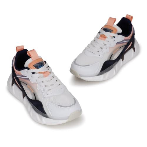 Woodland Women White/Pink Sneakers