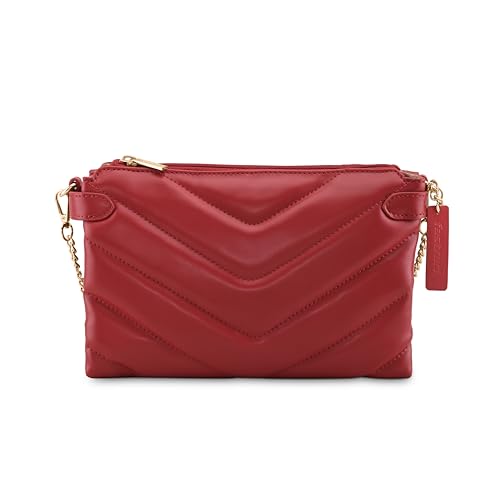 Fastrack Quilted Arm Candy Bag | Detachable Straps with Metallic Detailing Sling Bag for Women, Girls and Ladies