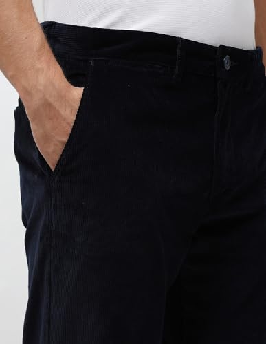 U.S.Polo Association Men's Riley Straight Fit Corduroy Trousers (USTRO073R_Blue_36)