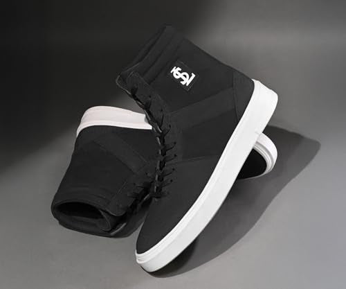 LOUIS STITCH Raven Black Sneaker for Men | Comfortable Ankle Boot Sneaker | LSP-SNK-AVI016-ABTBJB | UK-6