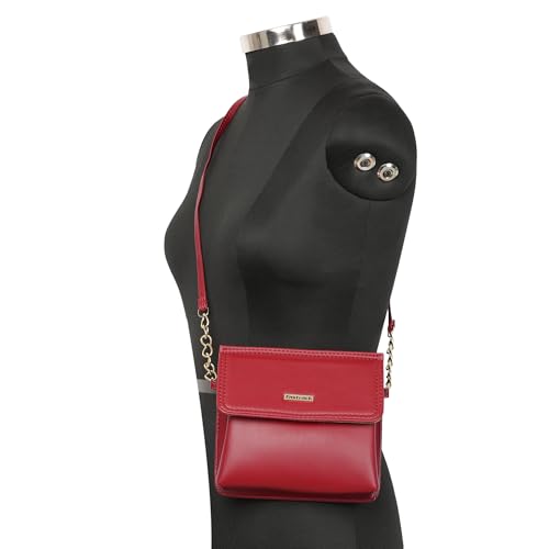 Fastrack Solid Structured Sling Bag for women, Girls and Ladies | with Non-Detachable Sling Strap | Made of Premium PU Material