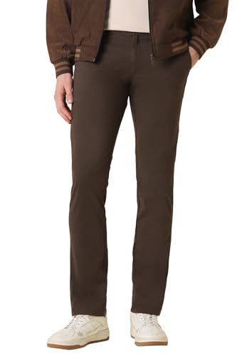 Men Brown Solid Casual Trousers