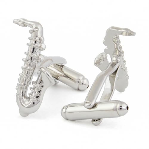Peluche Silver Trumpet Cufflinks for Men