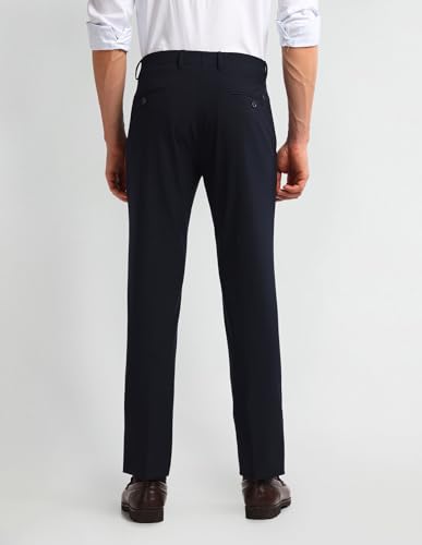 Arrow Men Navy Formal Tapered Mid Rise Trouser (ARAEOTR1562_34)