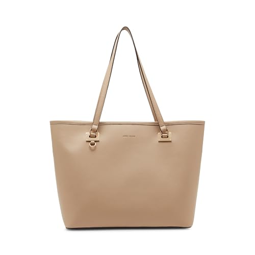 Anne Klein Work Tote with Detachable Pouch, Oatmilk, Oatmilk, X- Large
