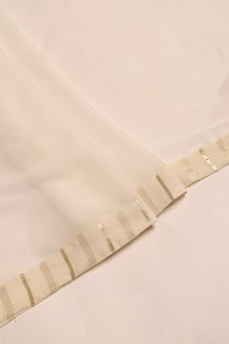 Soch Womens Off-White Pure Cotton Floral Embroidered Zari Woven Salwar Suit