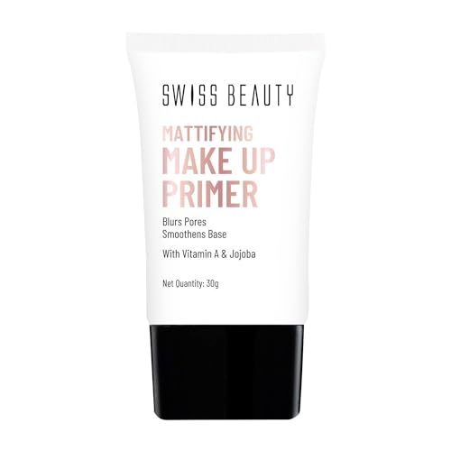 SWISS BEAUTY Makeup Primer Oil Free Mattifying Long Lasting Base, Shades, 30 ml