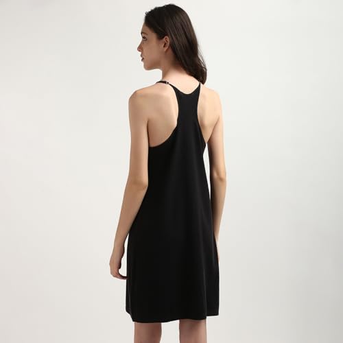 Calvin Klein Department1073 Lyocell A-Line Mini Dress (J20J223518BEH_Ck Black_S)