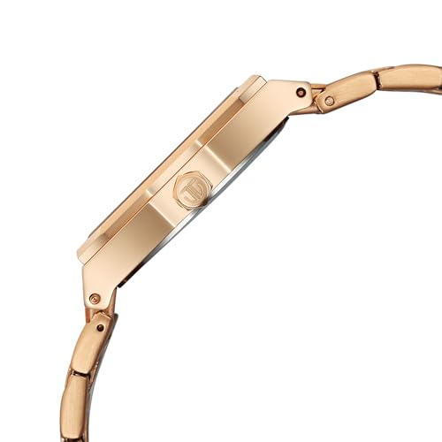 Titan Ladies Purple Radiance with Brown Dial Rose Gold Metal Strap Watch for Women - 95376WM01