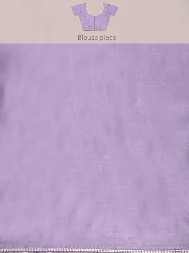 MOHEY Grey Organza Mirror Embroidered Saree for Women