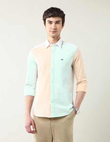 Arrow Sports Men's Solid Slim Fit Shirt (ASAJSH1565_White