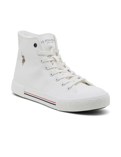 U.S. Polo Assn. Mens VLAIR 2.0 Mid Top Sneaker Off White
