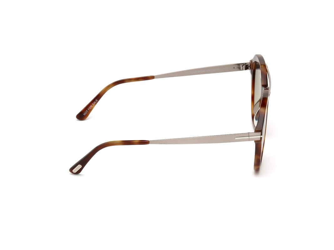 Tom Ford UV Protected Brown Oval Full Rim Sunglasses for Men - FT0576 54 53B