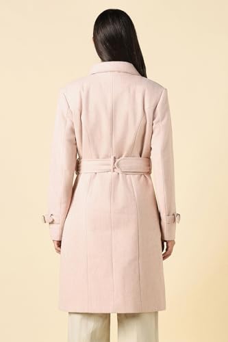 Women Pink Solid Casual Jacket
