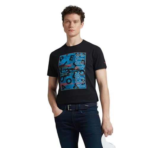 Pepe Jeans Men's Slim Fit T-Shirt (PM509905_Black