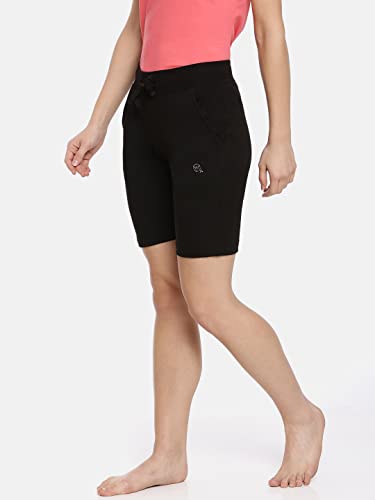 Macrowoman W-Series Comfort Shorts for Women|Cotton Blend|Pack of: 1 Black