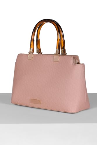 Women Pink Print Casual Handbag