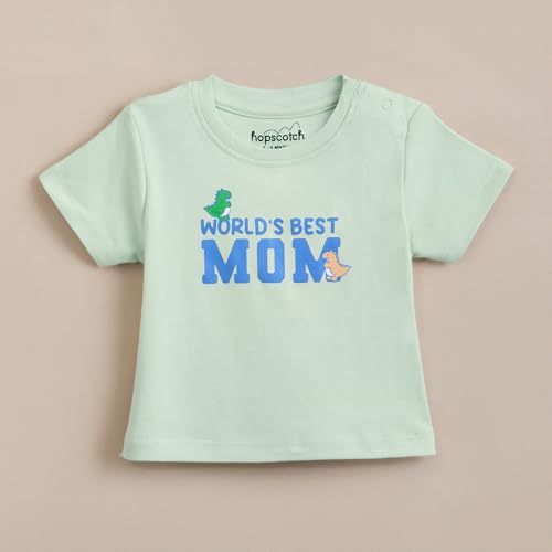 Hopscotch Baby Girls Animal Print Short Sleeves Multicolor Tees For Ages (18-24 Months)