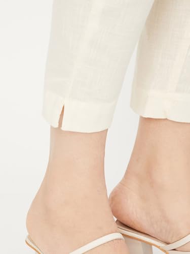 Max Women's Cotton Blend Kurta Set (CTKTST42084OFF White_Off