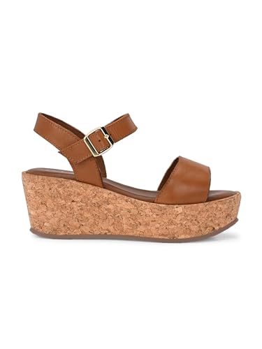 Delize Tan Light Leather women lightweight, leather, clog sandals 62641A-41