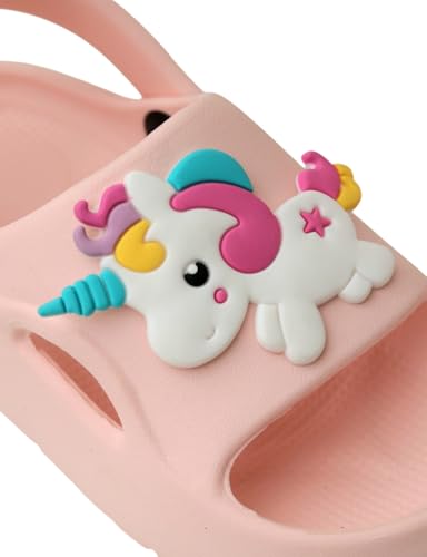 Yellow Bee Cute Unicorn Design Sandals For Girls - Pink,6C,3-3.5 Years