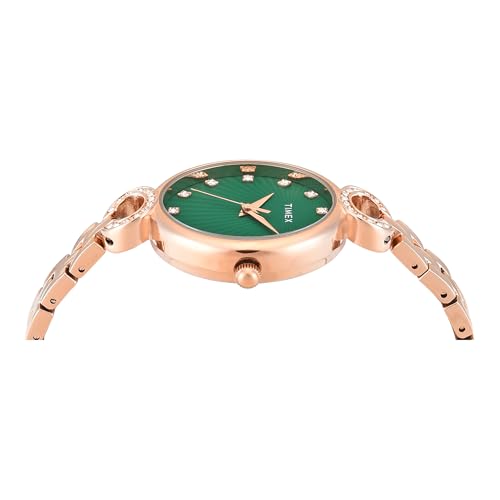 TIMEX Green Round Dial Analog Women's Watch - TWEL22702