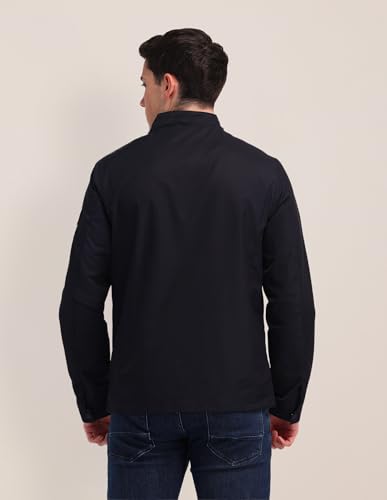 U.S. POLO ASSN. Mens Full Sleeve Transitional Jacket (USJCKS0654_NAVY_S)