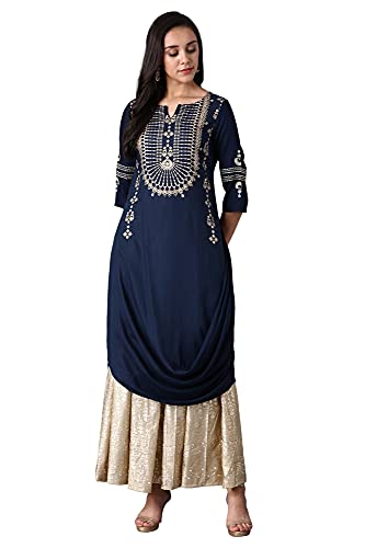 W for Woman Women Maxi Skirt (19AUW50327-C2130 - - M_Multicolor_M)