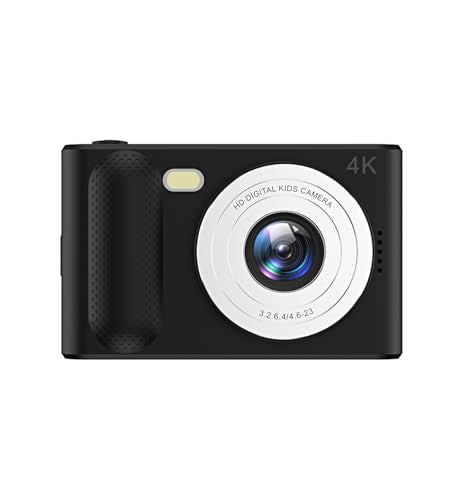 Kids Digital Camera, 48MP, 1080P, 8X Zoom, Fill Light, 32GB SD Card (Pink) (Black)