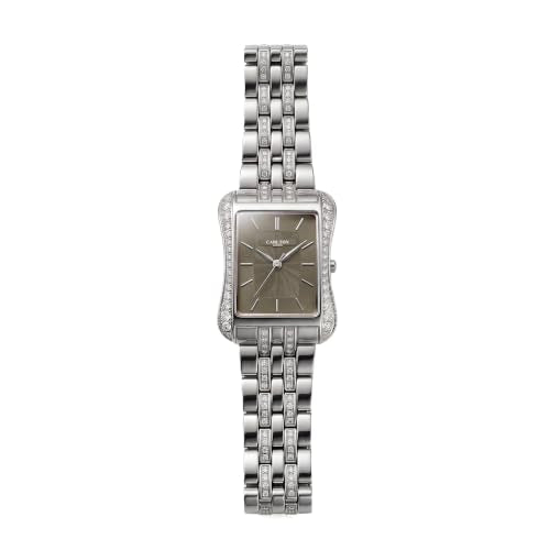 Carlton London Women's Watch Vivienne Olive Green Rectangle Dial CLVVSGRN | Olive Green Dial | Rectangle Dial Shape | Silver Stainless Steel Bracelet | Quartz Movement