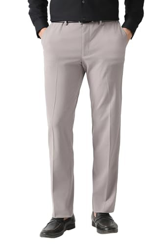 Men Grey Solid Trousers