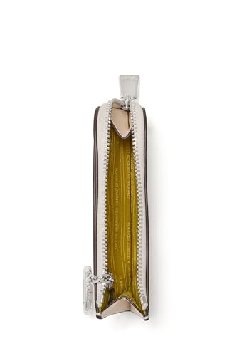 Kate Spade New York Women's Print Smooth Leather Mini Zip Card Case, Cream Multi, One Size