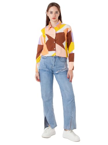 Zink London Women's Multi-Colored Printed Regular Shirt