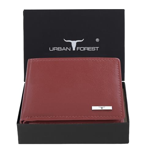 URBAN FOREST Fred Aniline Red Leather Wallet for Men