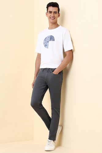Men Grey Dark Wash Jeans