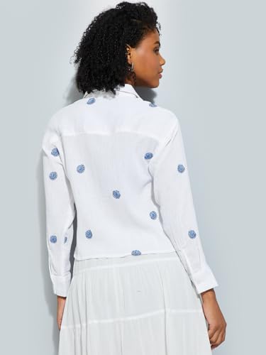 Max URB_N Women Embroidered Shirt (White_S)