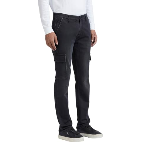 Pepe Jeans Men's Straight Pants (PM208033S911_Black