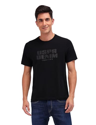 U.S. POLO ASSN. DENIM CO. Men's Semi Fit Shirt (UDTSH2686 Black