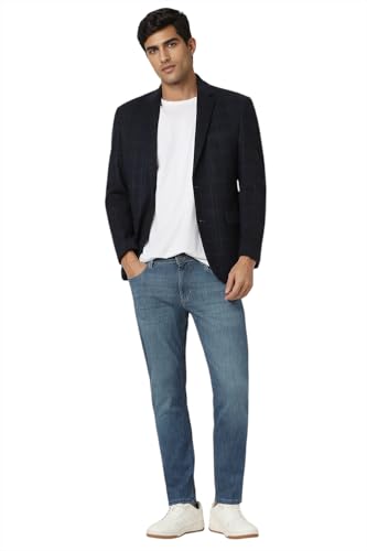 Men Blue Mid Wash Super Slim Fit Jeans