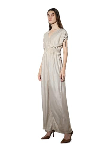ONLY Women's Regular Fit Gold Jumpsuit
