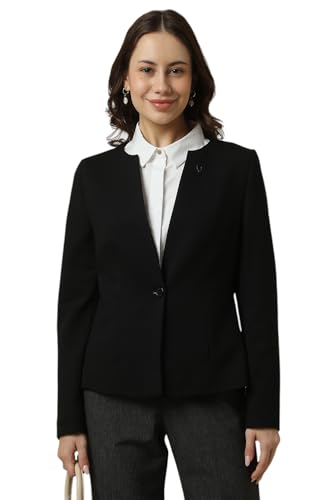 Allen Solly Women's Blazer (AHBZARGH078074_Black