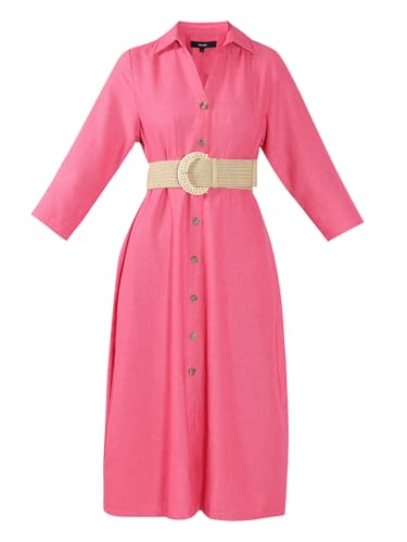 VERO MODA Women's Fit and Flare Pink Dress