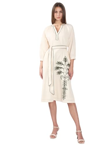 VERO MODA Women's Fit & Flare White Dress