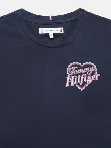 Girls Graphic Regular Fit Cotton T-Shirt Blue