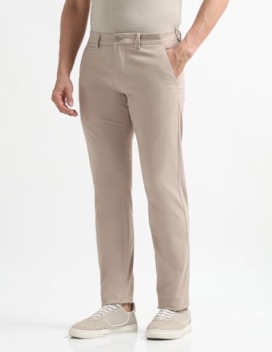 Arrow Sport Men's Slim Fit Mid Rise Trousers
