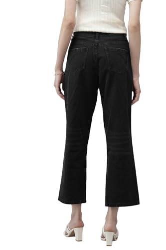 Van Heusen Women Black Dark Wash Regular Fit Jeans