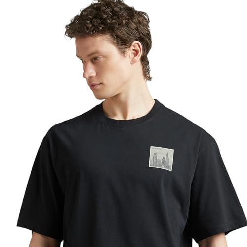 Pepe Jeans Men's Oversized Fit T-Shirt (PM509808_Black