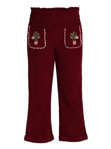 VERO MODA Girl Mid Rise Regular Fit Maroon Pants
