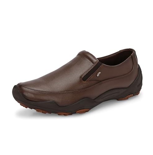 HITZ Tan Leather Casual Shoes for Men's