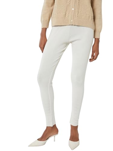 Max Women Knit Leggings(White_XL)